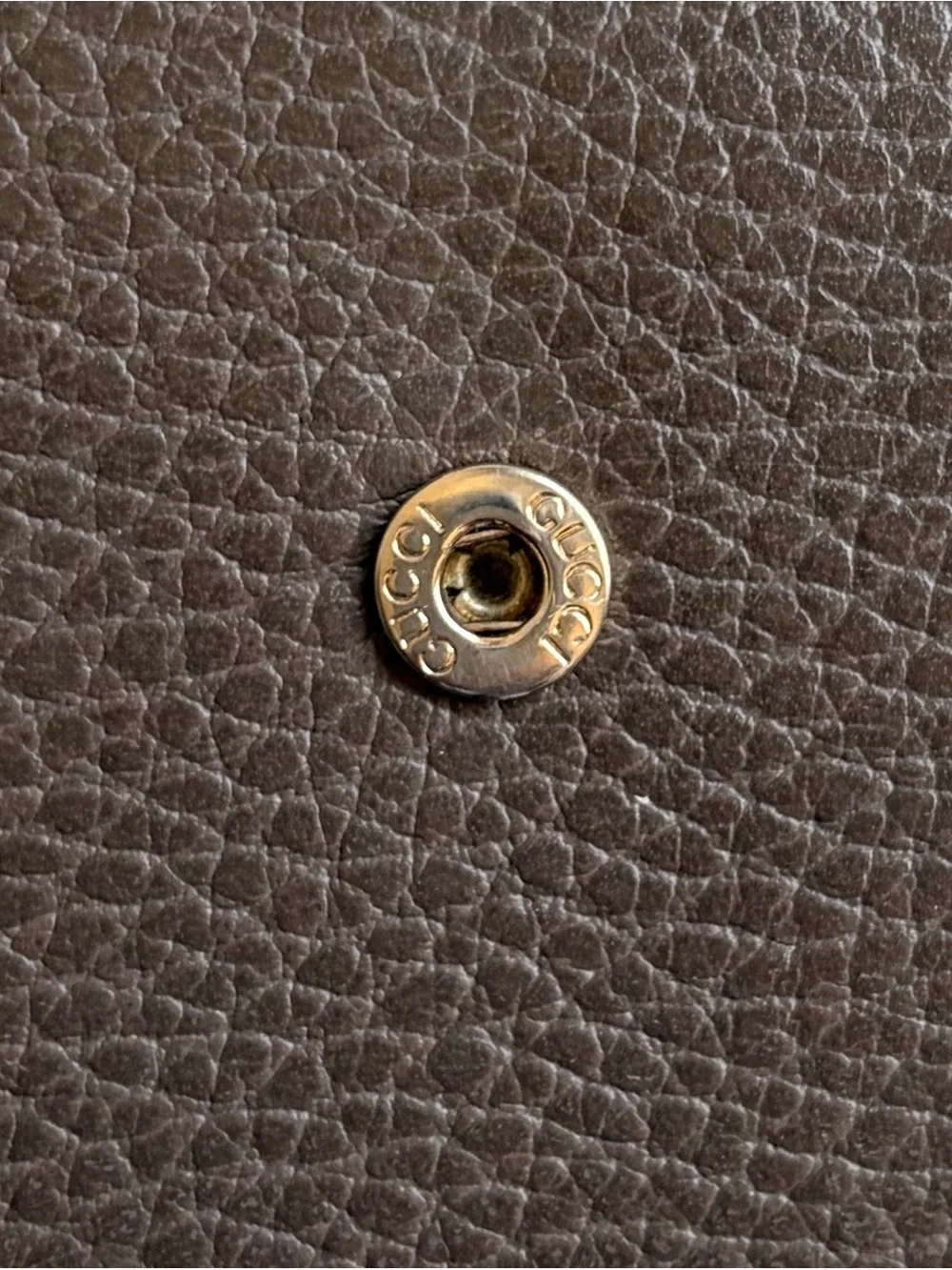 GUCCI brown/pink pebbled leather long wallet